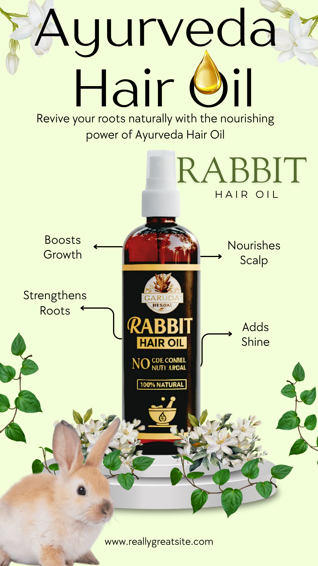 Rabit Herbal Hair Oil - 100% Effective!
