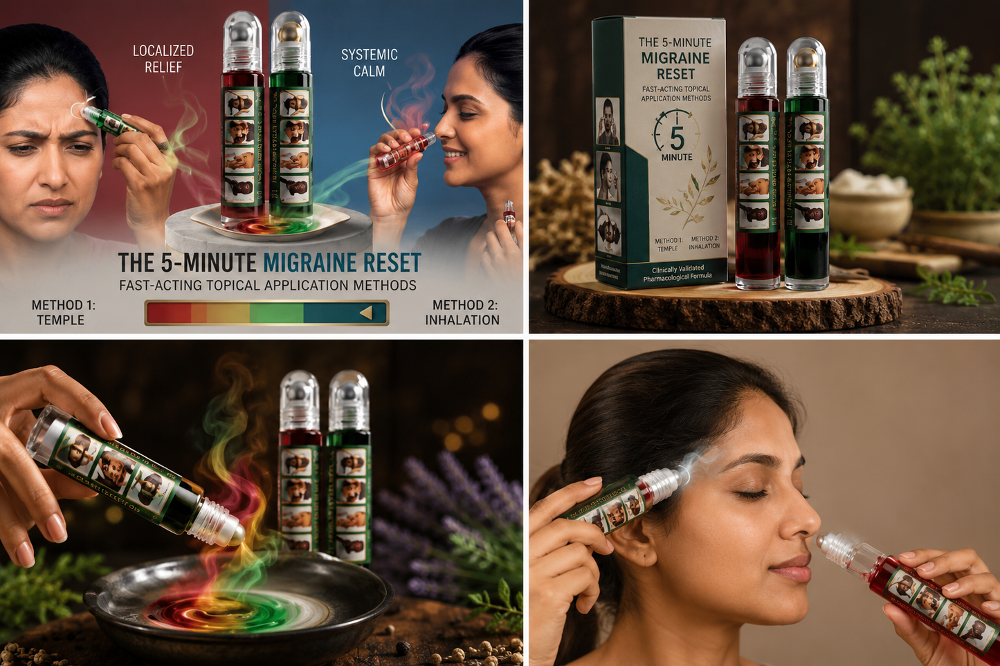 Manikyam Ayurvedic Relief Oil Combo Pack (Sinus 10ml + Head Pain oil 10ml