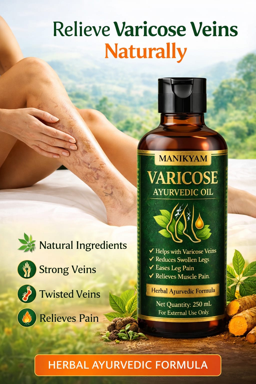 VARICOSE VEINS PAIN RELIEF OIL - Ayurveda Oil Relief 60 Days Challenge