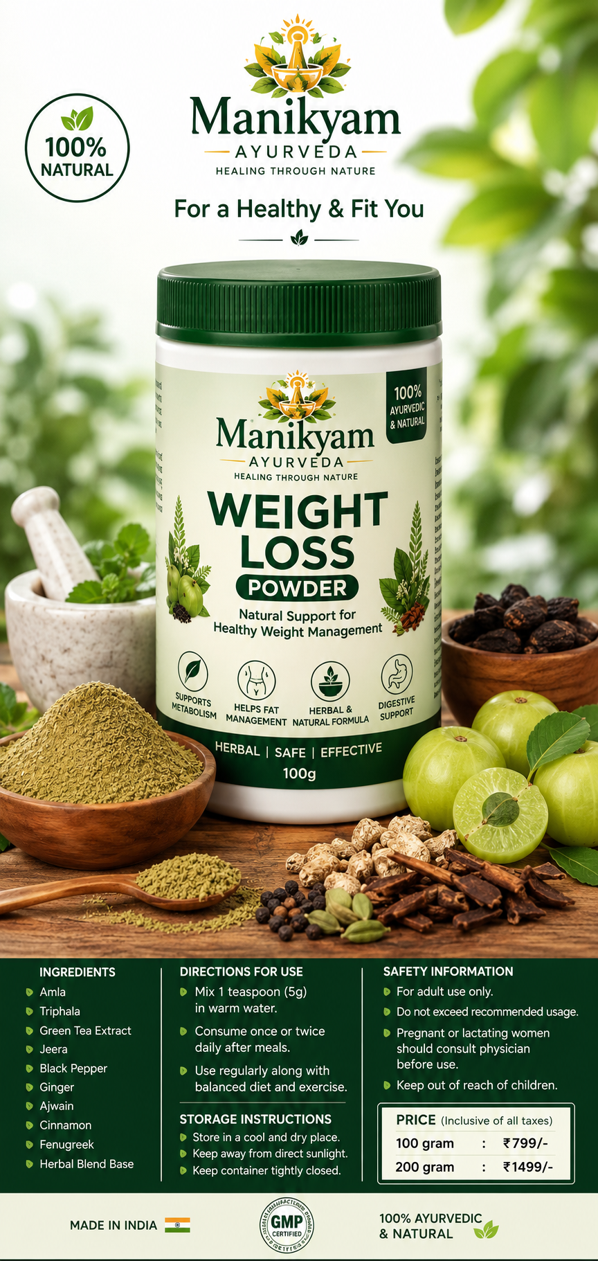 MANIKYAM WEIGHT LOSS POWDER 30DAYS CHALLENGE
